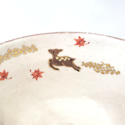 紅葉に鹿　秋の抹茶盌 6枚目の画像