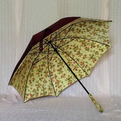 正絹　日傘ダブル仕立て　ＵＶスプレー処理  着物リメイク 1枚目の画像
