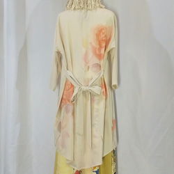 正絹 初夏から初秋まで 日差しに優しいロングカーディガン 着物リメイク 3枚目の画像
