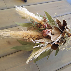 80センチのネイティブドライフラワーの大きい壁掛け 大きい