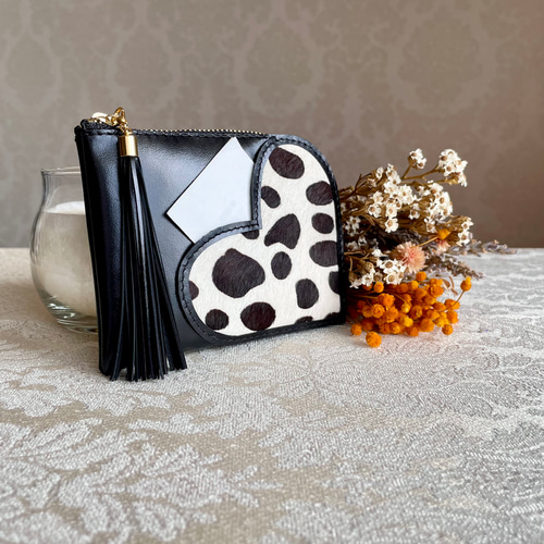 ☆再販しました☆ ミニ財布 コンパクト L字ファスナー ハート ポケット  