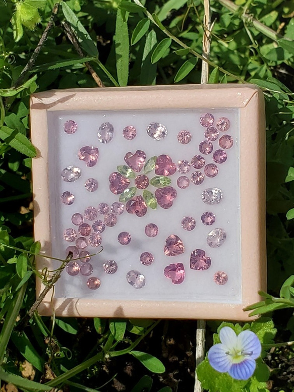 【オーダー制作対応】ミネラルアート「桜舞う」Mineral Art in BOX 1枚目の画像