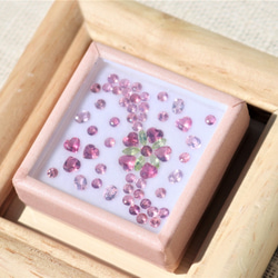 【オーダー制作対応】ミネラルアート「桜舞う」Mineral Art in BOX 3枚目の画像