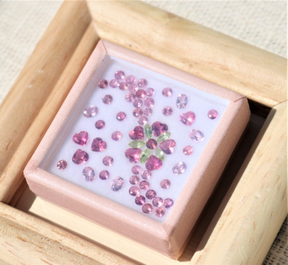 【オーダー制作対応】ミネラルアート「桜舞う」Mineral Art in BOX 3枚目の画像