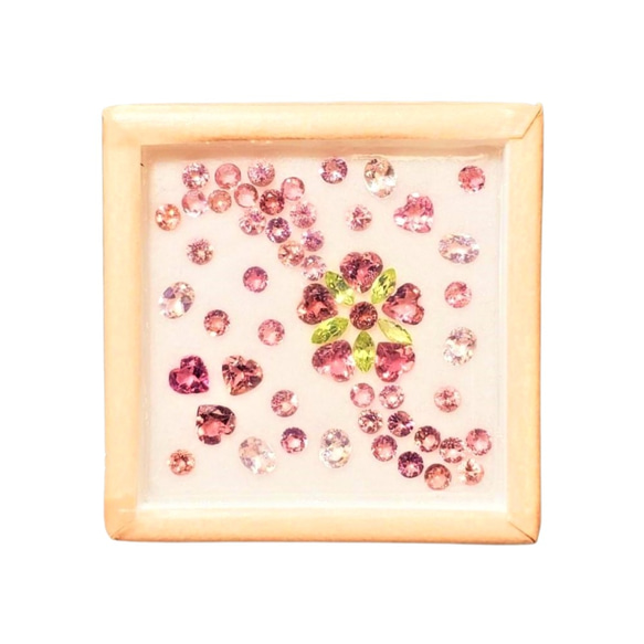 【オーダー制作対応】ミネラルアート「桜舞う」Mineral Art in BOX 5枚目の画像