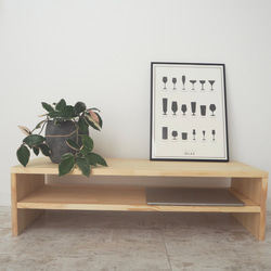 木目のキレイなコの字家具 / ローボード/ローテーブル 1枚目の画像