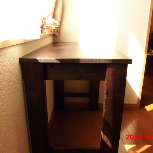 アンティーク風*無垢デスク*学習机*ミシン台*引き出し机【w900 アンティーク風*無垢デスク*学習机*ミシン台*引き出し机【w900