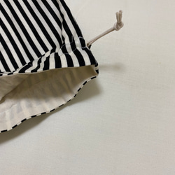 《再販4》まるい巾着袋(stripe) 3枚目の画像