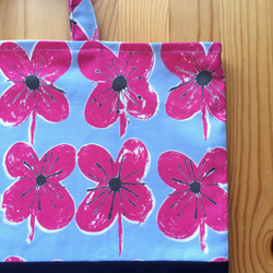 《再販3》お花のレッスンバッグ（ピンク） 2枚目の画像