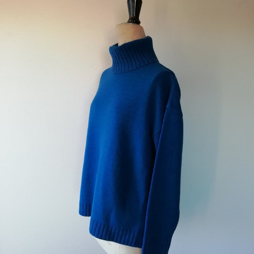 再再再…販♡】軽くてふんわり暖かウール混タートルネックプルオーバー