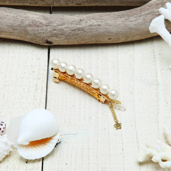 COTTONPEARL&STAR BARRETTE 2枚目の画像