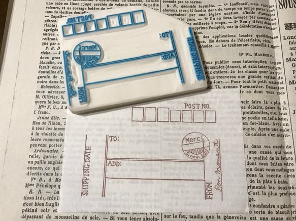 住所枠はんこ【受注製作】 1枚目の画像