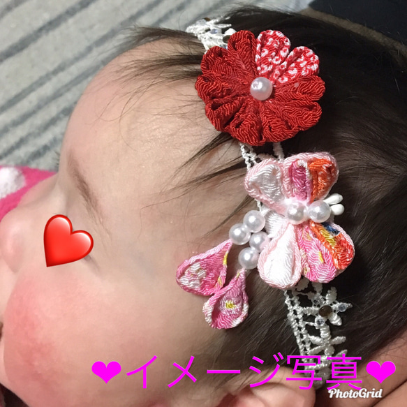 カラー変更OK❤️ベビー用ヘアアクセ ヘアバンド 2枚目の画像