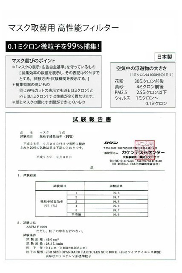 大人用 PM2.5対応フィルター付き クラーム染めマスク⑤ Sサイズ【リネン コットン】 9枚目の画像