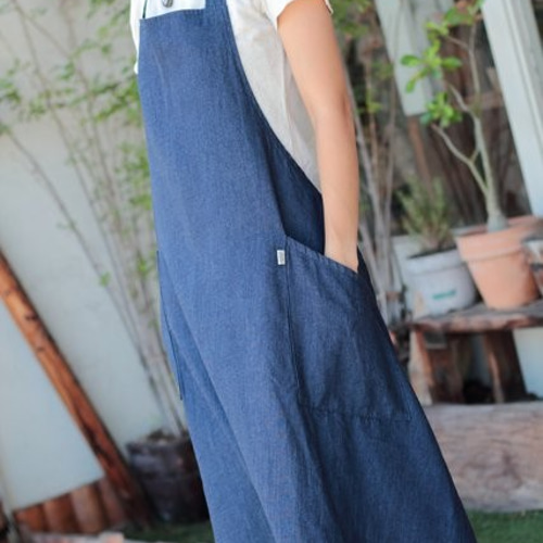 エプロン 男女兼用 フリーサイズ 【 コットン 100% 】 / ダーク