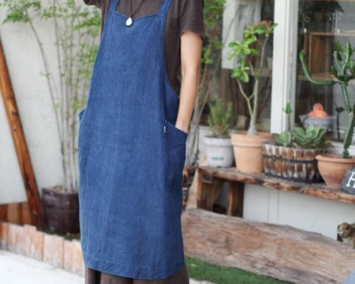 藍染　エプロン 藍染 リネンエプロン | 藍染工房ちずぶるー / Japanese Indigo