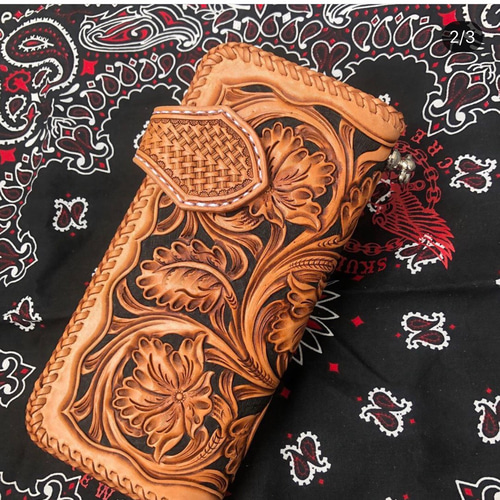 カービングウォレット 2つ折り財布 バイカーウォレット ウォレット  