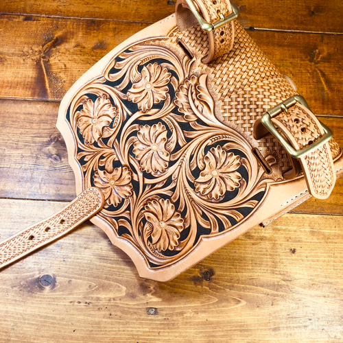 本革 ツールバッグ サドルバッグ カービング その他バッグ