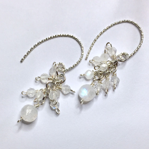 ムーンストーン シルバーピアス シルバー925 GEORG JENSEN ジョージ