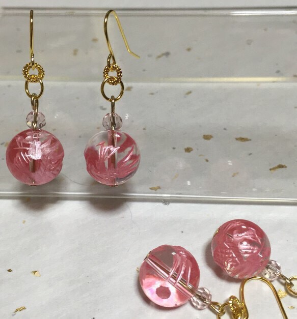 水晶 パワーストーン 乙女龍ピアス/イヤリング可 ピアス（その他  