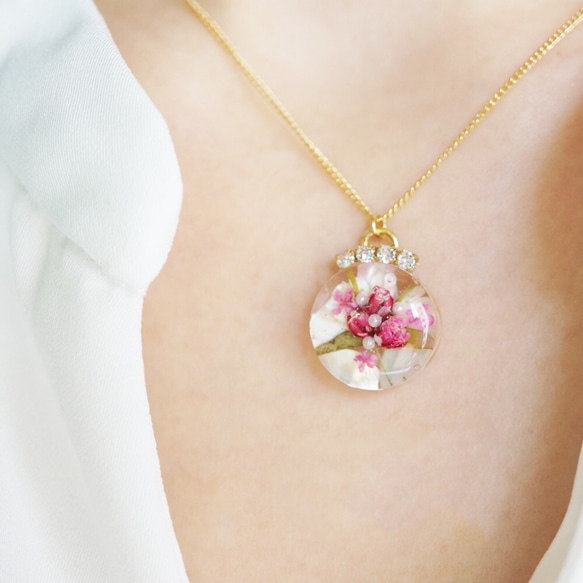 かすみ草の花束jewelryネックレス 6枚目の画像