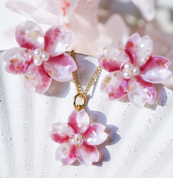 桜アート＊jewelryセット 1枚目の画像