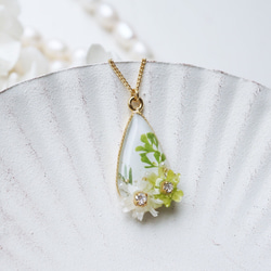 植物flowerとスワロjewelryネックレス 2枚目の画像