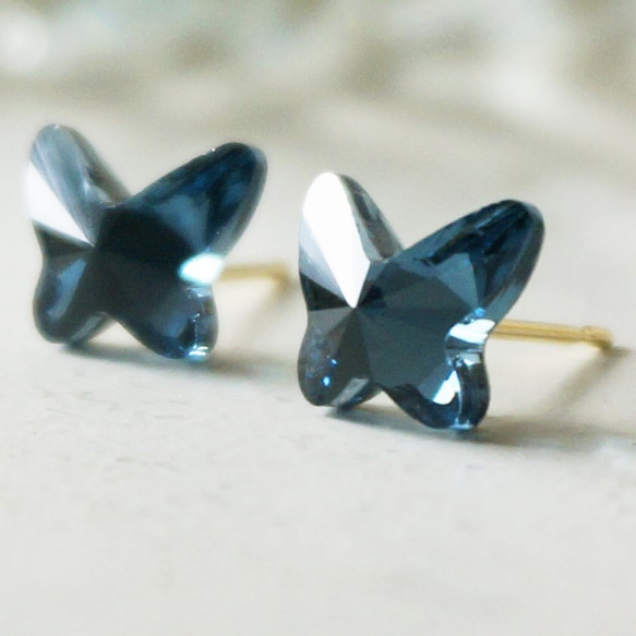 スワロ♡バタフライピアス/樹脂イヤリング ピアス（スタッド・一粒 