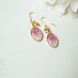 【手描き】桜舞う&スワロ♡ピアス/イヤリング 2枚目の画像