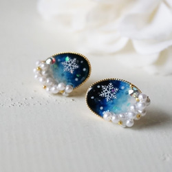 雪の結晶jewelryピアス/イヤリング 2枚目の画像