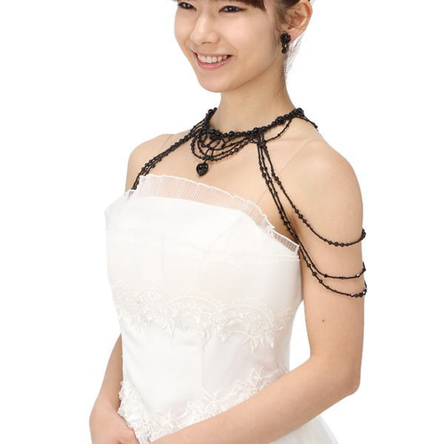 ハート ブラックショルダーネックレス その他オーダーメイド YUGO  