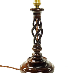 英国アンティーク　木製ツイストのランプスタンド ツイスト フロアランプ｜アンティーク家具・照明の専門店｜デニム