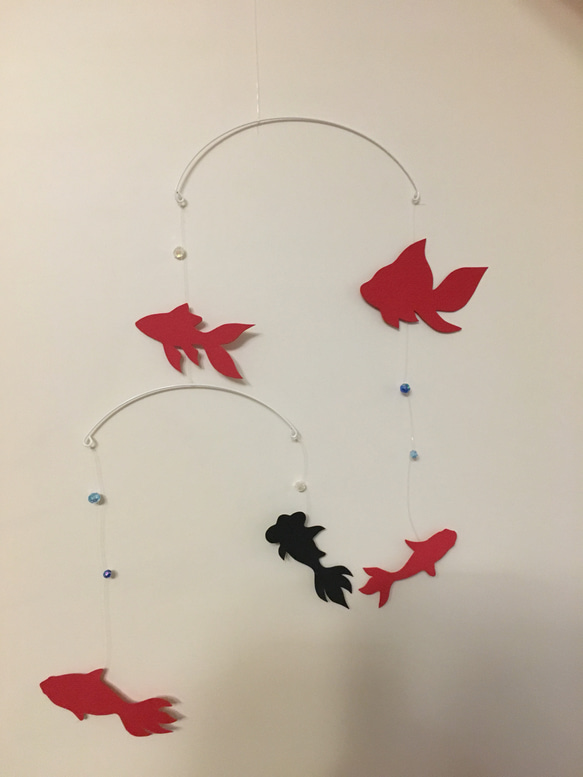 金魚 ビーズモビール モビール pajarito 通販 5954153｜Creema(クリーマ)