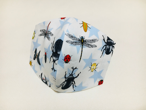 送料無料【昆虫】立体マスク カブトムシ てんとう虫 トンボ 布