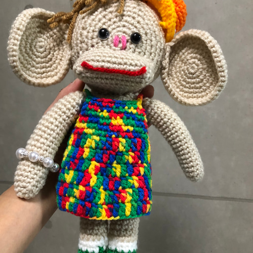 ミニミニあみぐるみニット帽おさるさん