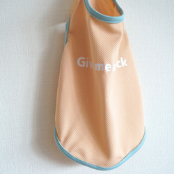 【再販】【犬服】濡らして冷たい◎レタリングタンクトップ◎オレンジシャーベット　UVカット　夏服　送料込み 1枚目の画像