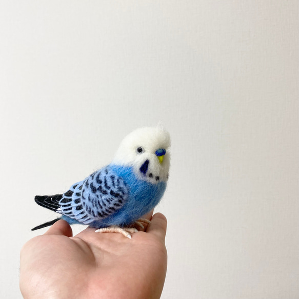 羊毛フェルトのセキセイインコ ねぐせ【オーダーメイド】 羊毛フェルト