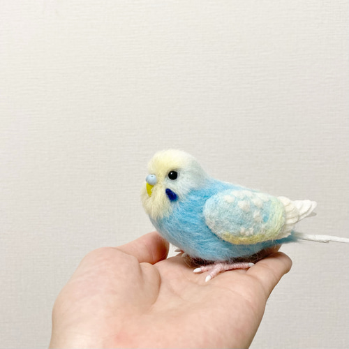 羊毛フェルトのセキセイインコ幼鳥【オーダーメイド】 羊毛フェルト