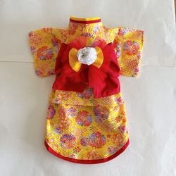 犬用お着物 引振袖（生地お持ち込み） ペット服・アクセサリー Grace