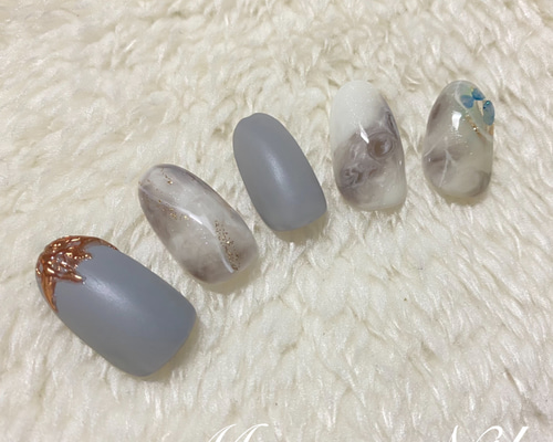 ネイルチップ】大理石ネイル ネイルチップ（つけ爪） なーこ 通販