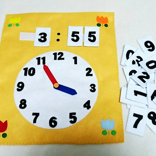 専用出品】時計の読み方練習シート、計算カード おもちゃ・人形 かえる 