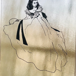 切り絵　【黒一色】Vivien Leigh ヴィヴィアン・リー　モノトーン 2枚目の画像