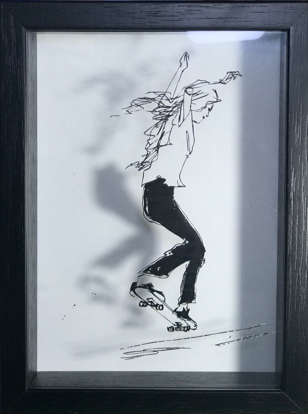 開催中セール一覧 あらいきりこ 直筆絵 スケボーミニテーブル 原画 家具