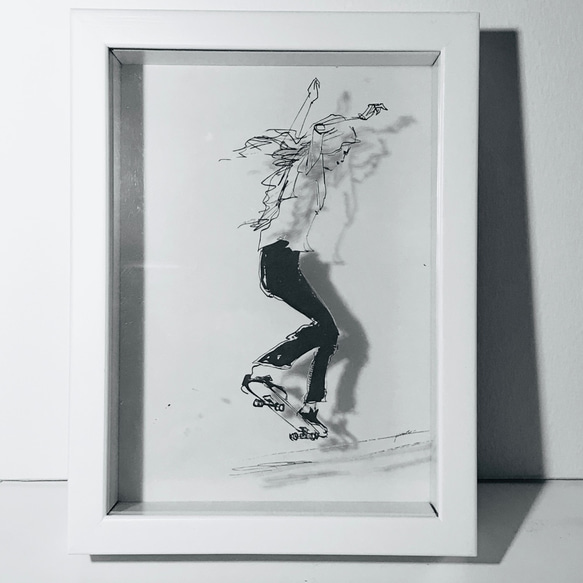 鏤空 &lt;滑板女孩&gt; 室內禮物藝術酷女性運動 第5張的照片