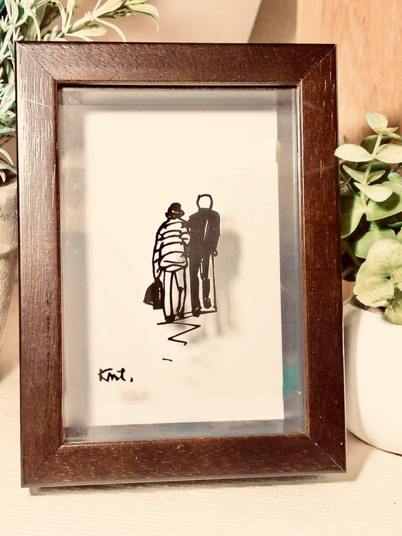 每日剪紙“互相扶持”情侶家庭生活禮物母親節父親節週年紀念內飾 第3張的照片