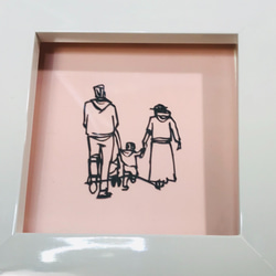ミニ切り絵「３つのフード」 家族 プレゼント 6枚目の画像