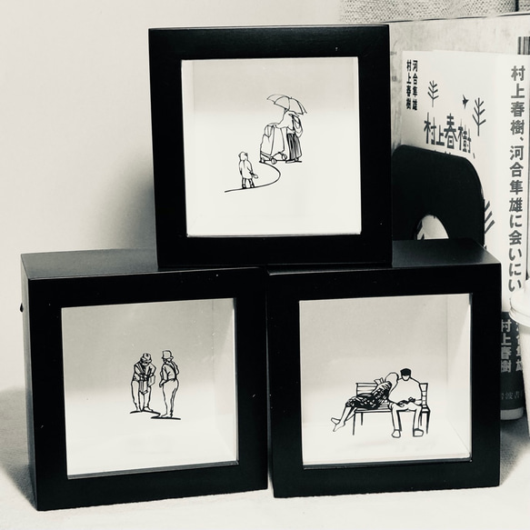 国内送料無料！ お好きな絵柄3点セット（日々の切り絵&ミニ切り