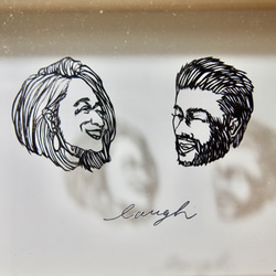 切り絵　L判orハガキサイズ「laugh」インテリア　プレゼント 5枚目の画像