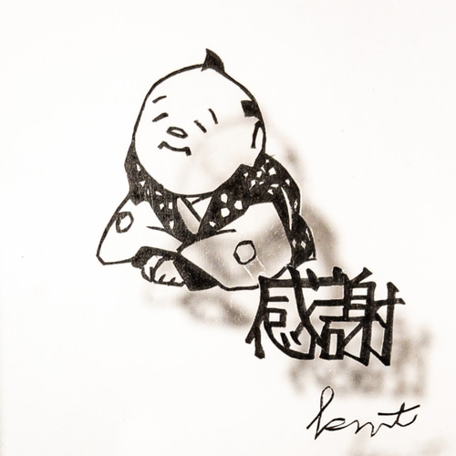 切り絵 「感謝」インテリア プレゼント 切り絵 mariko_watanabe 通販