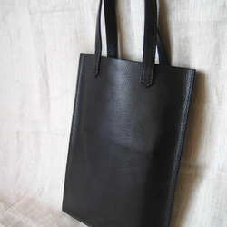 イタリア製オイルドレザーの書類バッグ（黒色） 3枚目の画像